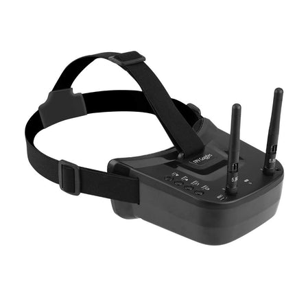 School Time FPV Drone Goggles, Portable Low Power FPV Goggles with Auto-Search 480 * 320 Display 5.8g Built-in 3.7V 1200mAh Battery for Model Airplane Parts Outdoor Use
