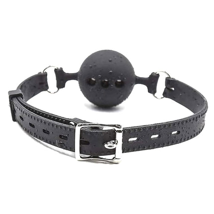 Silicone Gag Mouth Gag Silicone Ball Gag with Air Holes Adjustable Sex Games Ball Gag (Medium Ø4.5cm)