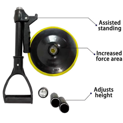 Standing aid, standing aids with handrail, standing aid for seniors, height-adjustable, standing aid from the floor, disabled-friendly accessories for everyday life, black