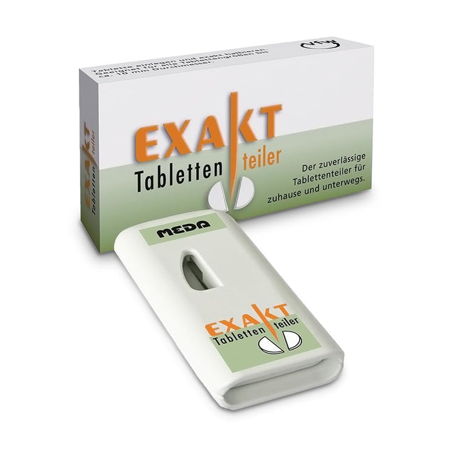 Exakt® Tablet Splitter - easy &amp; precise tablet dividing - without risk of injury - practical for on the go - tablet cutter, tablet splitter easy to use even for older people