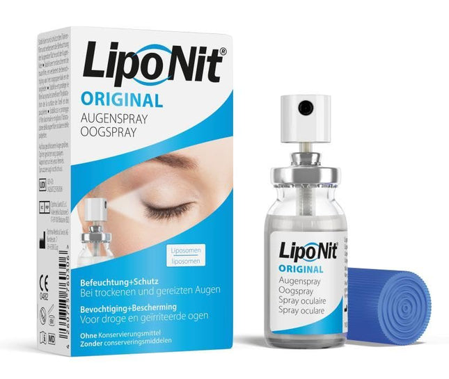 Lipo Nit® Original Eye Spray for dry eyes 10ml - also suitable for children - Helps with tired, burning, and irritated eyes - Preservative-free - with liposomes