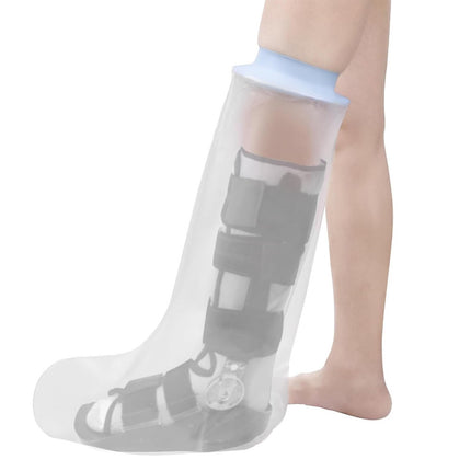 AMSGANK Shower Protector Leg, Waterproof Leg Cast Protector Reusable Waterproof Cast Bandage for Broken Toe Ankle Burn Keep Wounds Dressings Dry - Adult