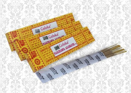 Goloka Nag Champa Incense Sticks, 16 Grams x 12 Boxes, 12 Sticks (Pack of 1)