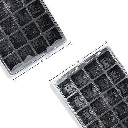 24 seed trays with humidity dome and cell insert, 10 pieces, 240 cells, mini seed starter, for growing healthy plants, durable