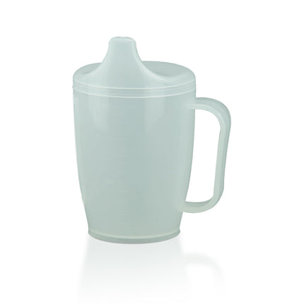 HaseMed Drinking Cup with Handle &amp; Spout (1 Piece) – Ergonomic cup for safe drinking without spills, ideal for seniors &amp; people with limited hand function – Robust &amp; durable, 12 mm