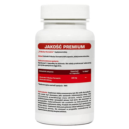 Tribulus Terrestris Mace Extract 500 mg 60 Capsules Potency Libido Testosterone Recommended Dosage - 1 Capsule per day