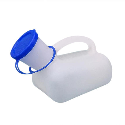 Urinal Bottle For Women And Men, 1000ML Portable Emergency Urinal Toilet with Carrying Handle Travel Camping On The Go Outdoor Car Travel Mobile Toilet For Men/Women/Children