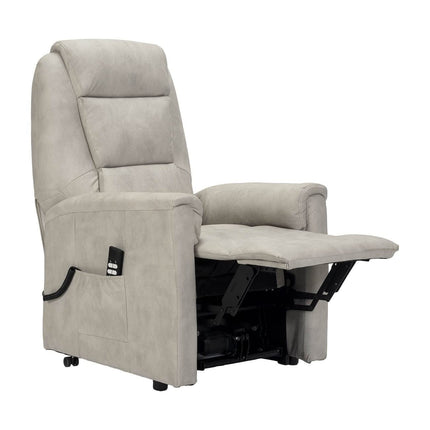 POLTRONE ITALIA Rebecca 2 Motors PERSONALIZED TV armchair with stand-up aid Medical device 2 wheels Micro-spring seat Faux leather Light grey