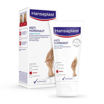 Hansaplast Anti Callus Intensive Cream (75 ml), foot cream for removing calluses, moisturizing callus cream cares for very dry skin with urea