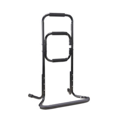 Standing and sitting aid, support frame with 3 handles, secure stand, metal, load capacity up to 120 kg, easy to transport, black