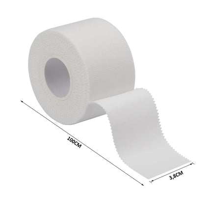 4 rolls of sports tape white, 3.8cm x 10m tape sports tape bandage football tape medical tape finger tape tape tape for football volleyball all sports - strong adhesion, tearable &amp; skin-friendly