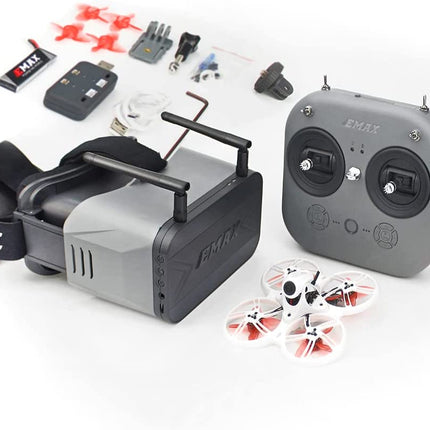 EMAX FPV Drone Tinyhawk 3 RTF Kit, First Person View Drones with Runcam Nano 4 Camera, 25-100-200 VTX Switchable, Mini Drone with Goggles and E8 Radio Transmitter for Kids Adults and Beginners