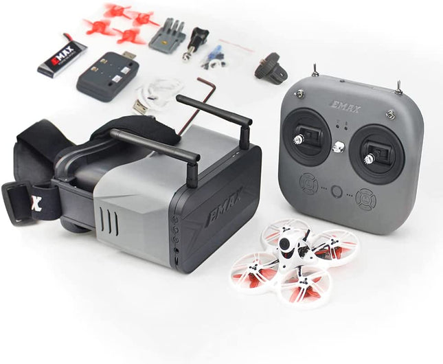 EMAX FPV Drone Tinyhawk 3 RTF Kit, First Person View Drones with Runcam Nano 4 Camera, 25-100-200 VTX Switchable, Mini Drone with Goggles and E8 Radio Transmitter for Kids Adults and Beginners