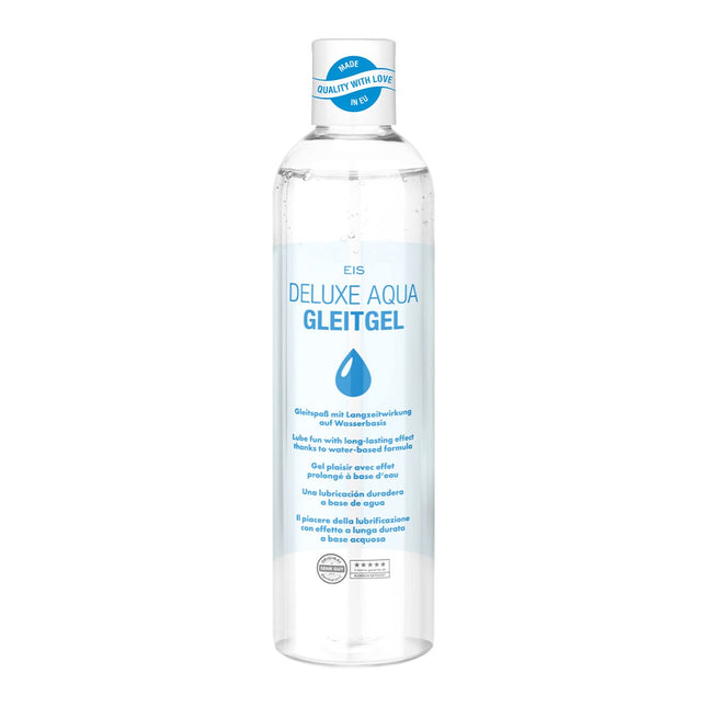 EIS Lubricant 'Deluxe Aqua Lubricant' 300 ml | Water-based lubricant | Erotic gel for men and women | Skin-friendly, extra-sensitive lubricant | Compatible with condoms | Neutral