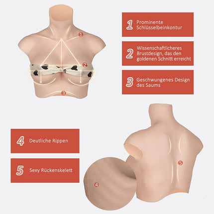 KUMIHO Silicone Breast Forms Fake Breasts Artificial Breasts For Crossdresser Transgender Mastectomy Drag Queen Seventh Generation CE Cup