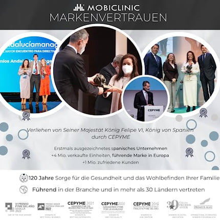 Mobiclinic®, Walking Aid, Mezquita, European Brand, Walking Frame, Foldable, Lightweight, Height Adjustable, For Seniors, Made of Aluminum, Non-Slip, Ergonomic Handles, Up to 100 kg, Silver