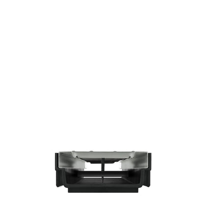 Gutter for rainwater drainage with a low 5.5 cm construction height