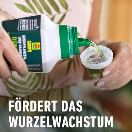 COMPO Green Plant Fertilizer and Palm Fertilizer – Special liquid fertilizer for all indoor, balcony, and patio plants – 1 liter