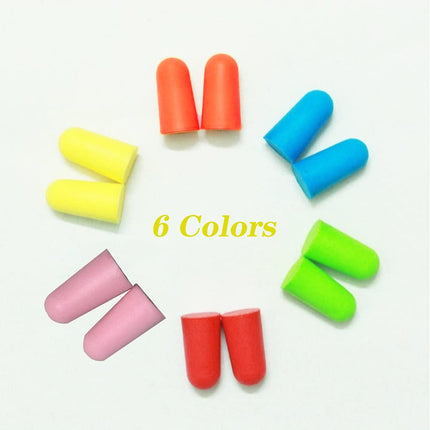 6 Pairs of Foam Earplugs, Noise Reducing Earplugs, Sleep Earplugs, Soundproof Earplugs for Work, Study, Noisy Places