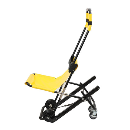 Lfhelper Manual Lift Stair Chair, Folding Stair Chair for Seniors, Folding Evacuation Chair, Portable Stairlift with Wheel, 440lbs Load Capacity