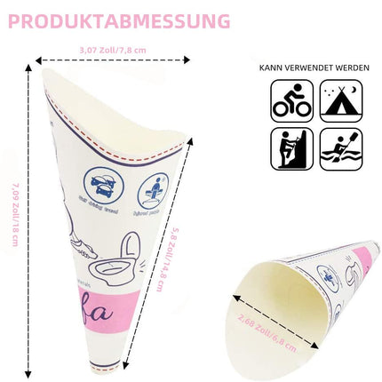 Guofa Urinal for Women, Urinal for Women, Portable Leak-Proof Women's Urinal for Urinating While Standing or Squatting, Discreet On-the-Go Toilet for Camping, Travel, Gifts (50 Pieces)