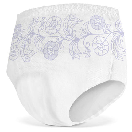 Amazon Basic Care Women's Unscented Panties, Discreet Large – 4 Packs of 7 (28 Pants), White