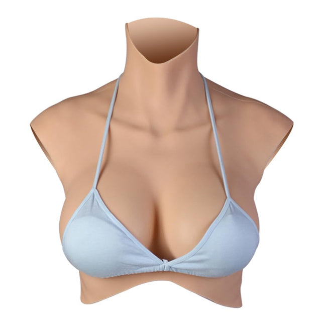 CRRCLSY Silicone Breast Forms Realistic Fake Breasts Breastplate False Boobs for Cosplay Crossdresser Drag Queen (Cream, B Cup Silicone Filler) (Cream, C Cup Silicone Filler)