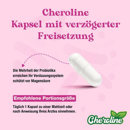 Cheroline Vaginal Probiotics for Women, 70 Billion CFU, 7 Strains with Prebiotic Blend, 13-in-1 Intimate Flora Probiotics, Vegan Capsules (60 Capsules (1 Pack))
