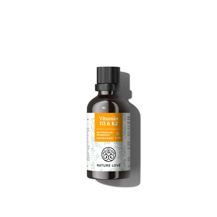 Vitamin D3 + K2 (50ml) - Highly bioavailable thanks to original K2VITAL® 99.7% all-trans - laboratory-tested 1000 IU vitamin D3 per drop (1700 drops with vitamin D + vitamin K) - in MCT oil - High dosage