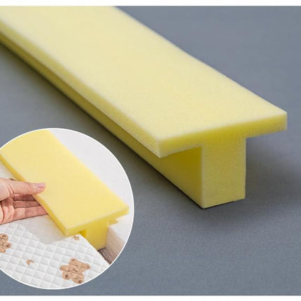 T-shaped high-density foam for filling 2-5 cm gaps between mattress and bed/mattress/wall, 200 cm long headboard pillow, rectangular bed gap filler (4 cm gap)