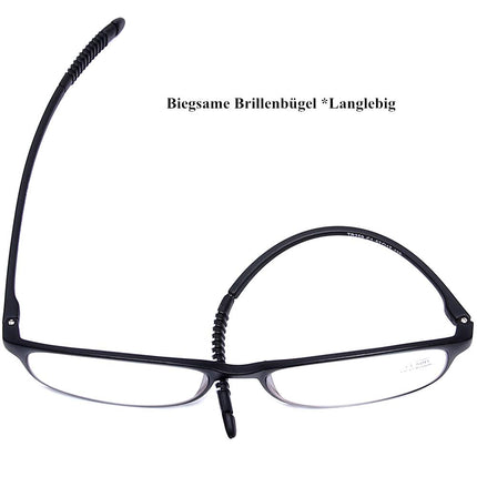 DOOViC Blue Light Filter Computer Reading Glasses Black/Rectangular Frame Glasses with Prescription for Women/Men 2.0