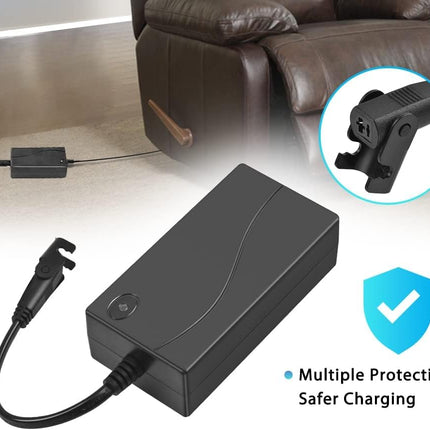 Power Recliner Power Supply 29V/24V 2A Electric Recliner Sofa Transformer Power Supply for Lift Chair or Power Recliner, 2 Pin Replacement Power Supply
