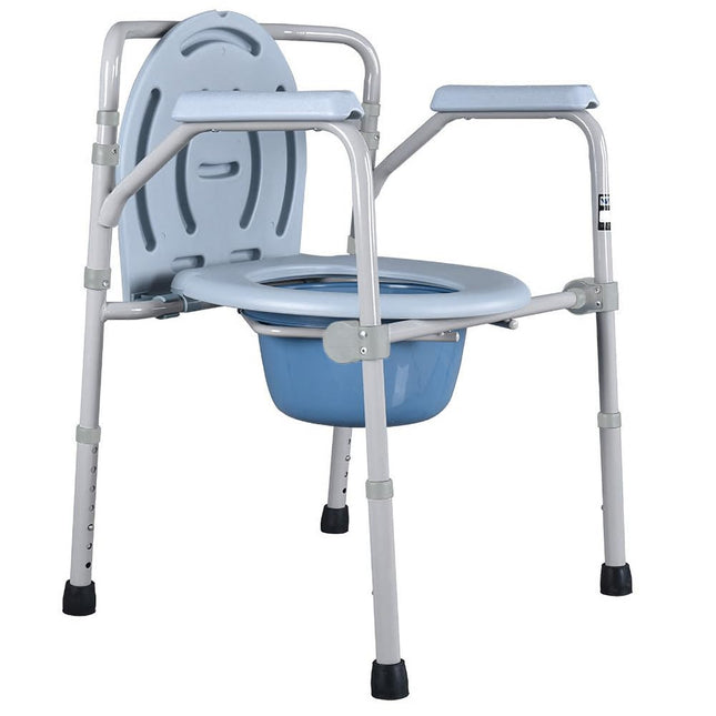 Morimoe Commode Chair for the Elderly, Height Adjustable Potty Chair, 3-in-1 Bedside Table, Easy to Move and Clean