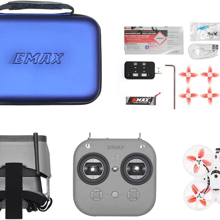 EMAX FPV Drone Tinyhawk 3 RTF Kit, First Person View Drones with Runcam Nano 4 Camera, 25-100-200 VTX Switchable, Mini Drone with Goggles and E8 Radio Transmitter for Kids Adults and Beginners