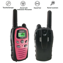 HUNICOM Walkie Talkies for Girls Women with Long Range - PMR 16 Channels Walkie Talkie Radios VOX with Flashlight LED