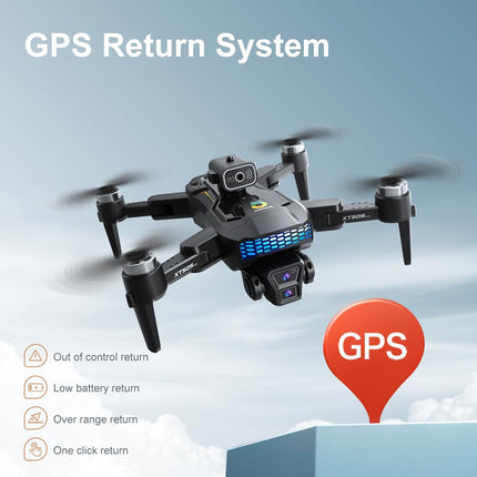 OBEST GPS Drone with 4k Camera, Suitable for Beginners FPV RC Brushless Motor Quadcopter, Weight Less than 249g, Low Battery Return, 360° Obstacle Avoidance, 2 Batteries