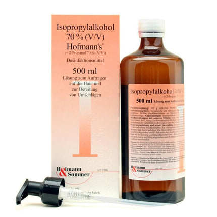 Isopropyl alcohol 70% (V/V) Hofmann´s® disinfectant with practical dosing dispenser for external use