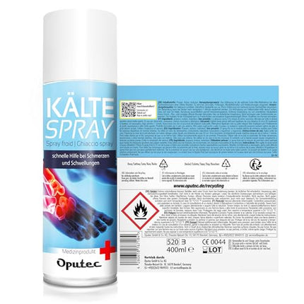 3 x 400ml Oputec Cold Spray Ice Spray Sport: First aid spray for sports injuries, pain and swelling (Classic) - Medical cooling spray for every first aid kit