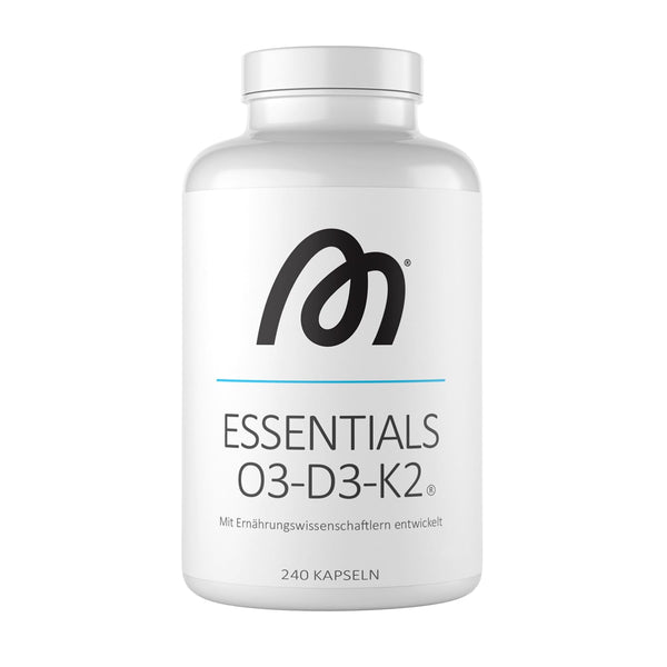 MORE Essentials O3-D3-K2, 240 fish oil capsules with 1000mg EPA &amp; 500mg DHA per day, vitamin D3 &amp; vitamin K2, capsule shell made of bovine gelatin