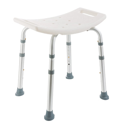 Arebos Shower Stool | Height-adjustable | Aluminum frame | Anti-slip rubber feet | Seat with safety handles | Shower aid | Shower chair | Shower seat | Bath stool | Bathtub seat | for seniors