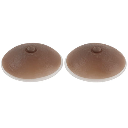 Vollence pair of realistic adhesive silicone nipples, diameter 8cm, reusable adhesive silicone nipples