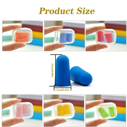 6 Pairs of Foam Earplugs, Noise Reducing Earplugs, Sleep Earplugs, Soundproof Earplugs for Work, Study, Noisy Places