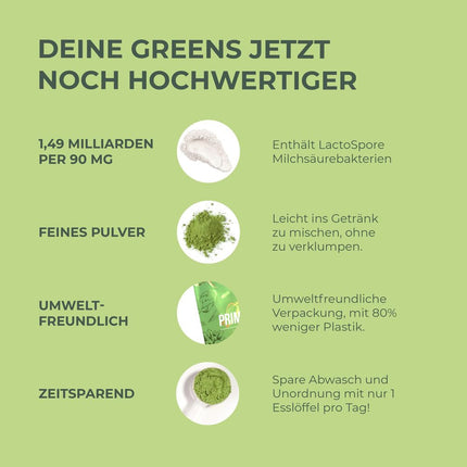 Primal Harvest Super Greens Powder with 27 plant compounds, including spirulina and wheatgrass, 30 servings