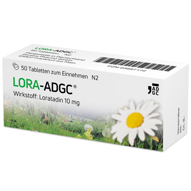 Lora ADGC® - 50 tablets - Antiallergic for the treatment of allergy symptoms such as hay fever, itching, and skin redness - long-lasting &amp; well-tolerated - Suitable for children from 2 years