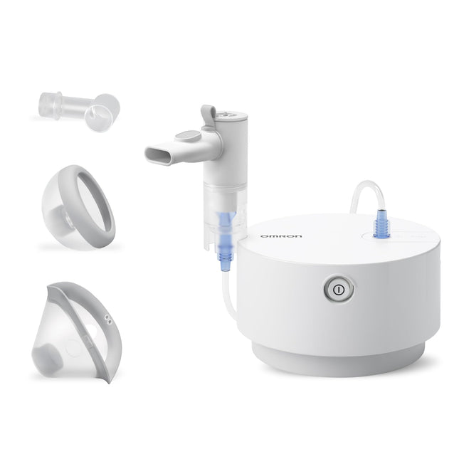 OMRON X105 Advanced All-in-One Nebulizer for Children &amp; Adults, "Good" Stiftung Warentest 12/24, powerful inhaler for acute &amp; chronic respiratory diseases; high-quality accessories