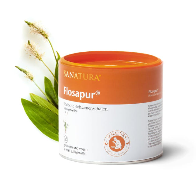 Sanatura Flosapur – 300 g – Indian psyllium husks – high-quality source of fiber – psyllium husk powder – finely ground – vegan and gluten-free