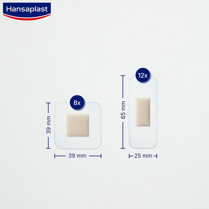 Hansaplast Aqua Protect Plasters (20 Strips), waterproof wound plasters with extra strong adhesive, adhesive plaster ideal for showering, swimming &amp; bathing
