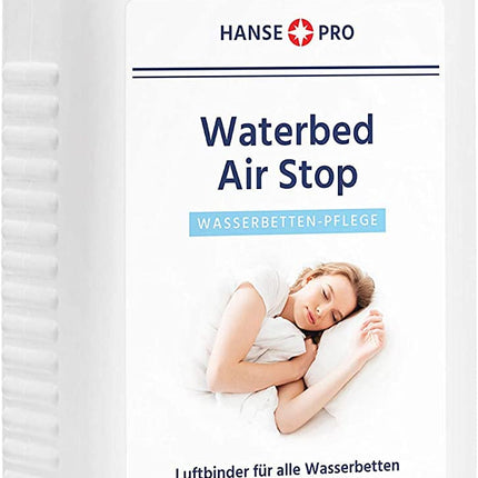 Hanse Pro Air Binder Set for Waterbeds, 2 x 250 ml Air Stop, 2 x 15 ml Waterbed Defoamer | Care | Air Binder | Air Solvent | Eliminates air noise in waterbeds | Bubble Stop