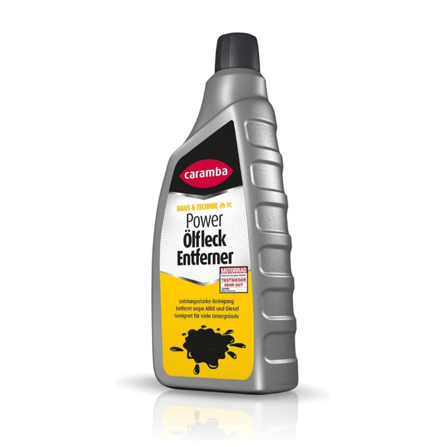 Caramba Power Oil Stain Remover, Removes oil stains on paving stones, concrete, textiles, and more, suitable for garage floors, gel texture, 1 l