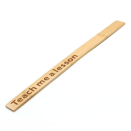 Durable Bamboo Spanking Paddle - Ruler Shape Paddle for Discipline and Fun, Lightweight and Eco-Friendly (Teach me a lesson)